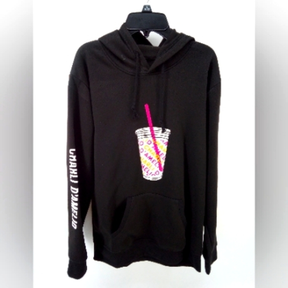 Charlie D'Amelio Merchandise Coffee Kangaroo Pouch Hoodie M Black - Picture 7 of 14